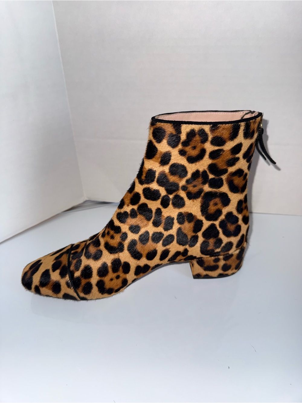 J. CREW Sadie Women’s Classic Leopard Print Calf Hair Ankle Boot 7.5 - Picture 5 of 6